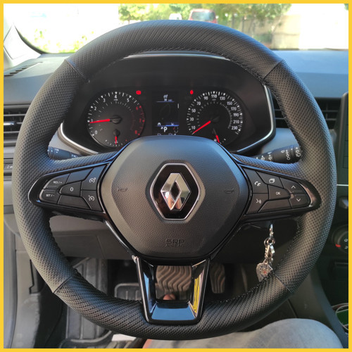 Renault Clio 5 Araca Özel Direksiyon Kılıfı (Noktalı Karbon)