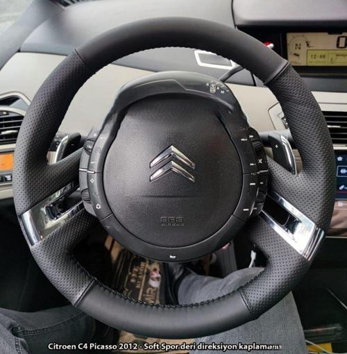 Citroen C4 Picasso 2012 Araca Özel Direksiyon Kılıfı (SOFT NOKTA BENTLEY)