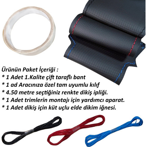 Megane 4 Araca Özel Direksiyon Kılıfı KARBON NOKTA
