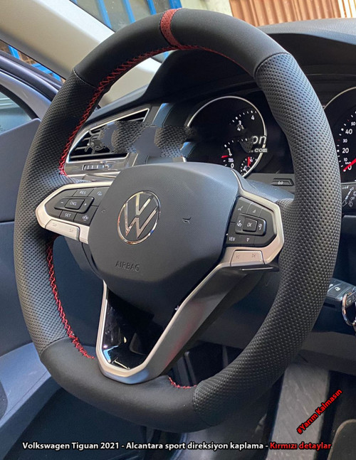 Volkswagen Tiguan 2020-2023 MANUEL Araca Özel Direksiyon Kılıfı
