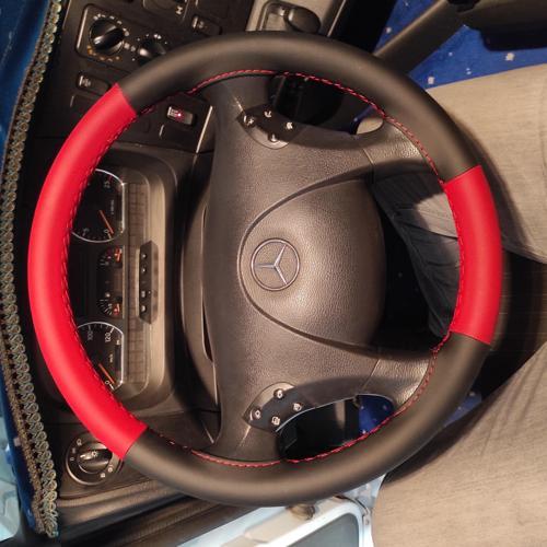 Mercedes Axor 1840 Direksiyon Kılıfı (Kırmızı Siyah)
