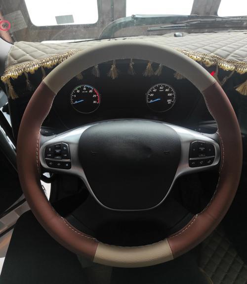 Ford Fmax Kahverengi Krem DİKMELİ Direksiyon Kılıfı