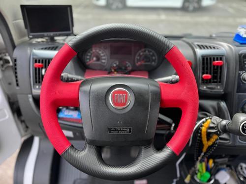 Fiat Ducato Araca Özel Dikmeli Direksiyon Kılıfı 2012-2020 (KIRMIZI KARBON)