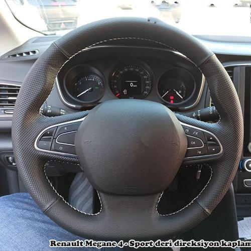 Renault Megane 4 Araca Özel Direksiyon Kılıfı (Noktalı Mat)