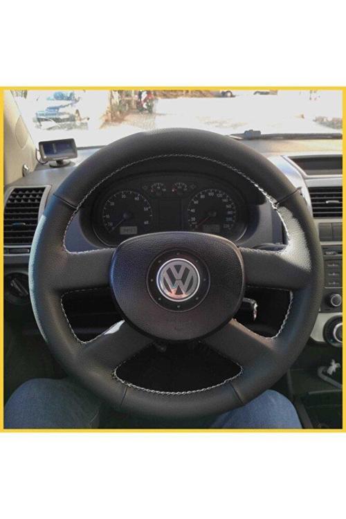 Volkswagen Polo Mk3 2004-2007 Uyumlu Araca Özel Deri Direksiyon Kılıfı