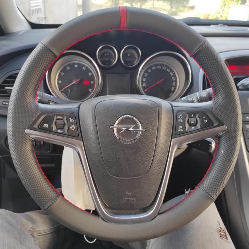 Opel Astra J Kasa Noktalı Nubuk Kırmızı Yüzüklü Kırmızı Dikişli