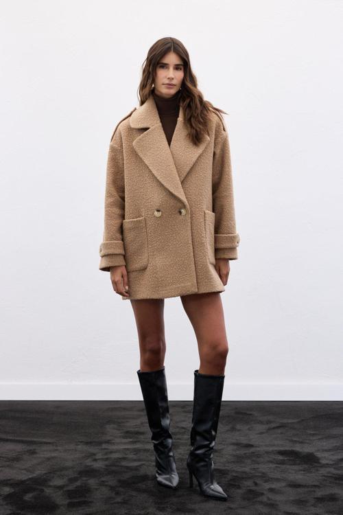 Buklet Kısa Kaban - Camel