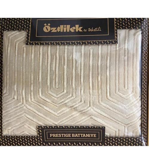 Prestige Kalın Embos Çift Kişilik Battaniye (220x240)-Bej Yeni Desen