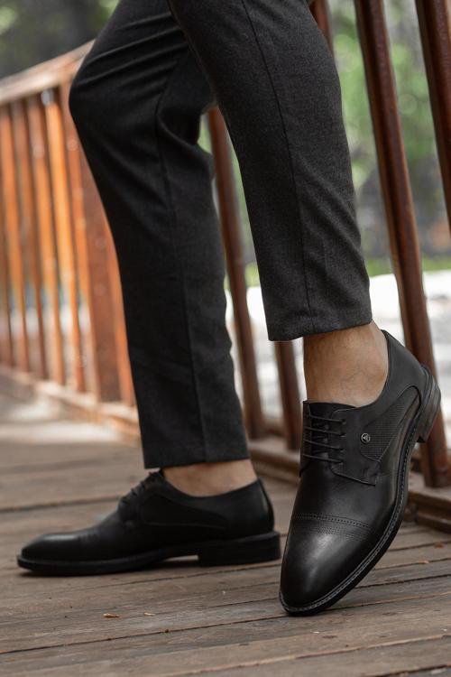 D02018 Günlük Ortopedik Erkek Hakiki Deri Klasik Ayakkabı