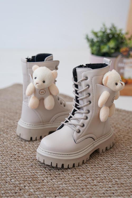 D006 Günlük Ortopedik Ayıcıklı Kız Çocuk Botu