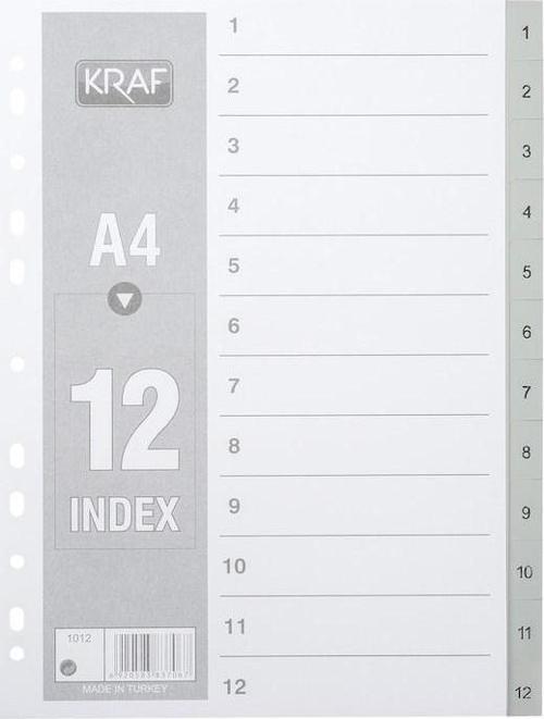 SEPARATÖR 1012 1-12 RAKAM - (25 Adet)