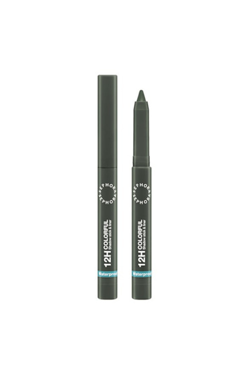 12 Saat Kalıcılık Sunan Renkli Göz Farı + Eyeliner Kalem 2’Si 1 Arada 16 Army green matte (1,40 g)