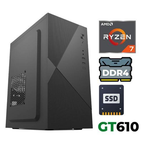 Xsr1217 Ryzen 7 5700X 8GB Ram 256GB SSD 2GB GT610 Ultra Performanslı Ofis Bilgisayarı
