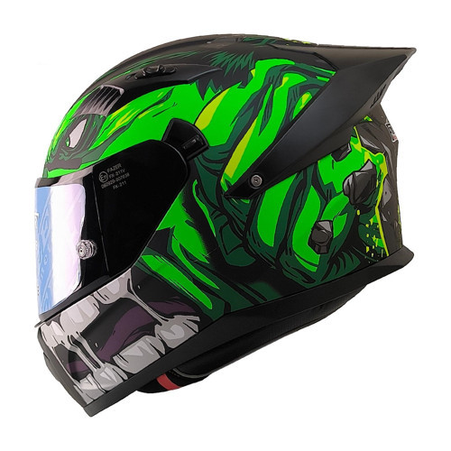 Motosiklet Kask Ece 22.R06 Double Vizörlü Full Face Spoiler Motor Kaskı Rage