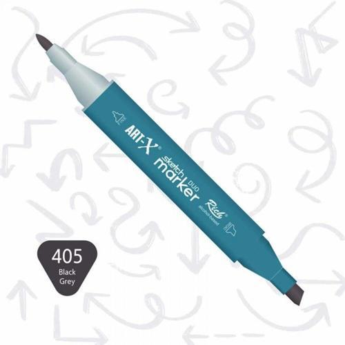 Sketch Marker Duo Çift Uçlu Marker Kalem 405 Black Grey
