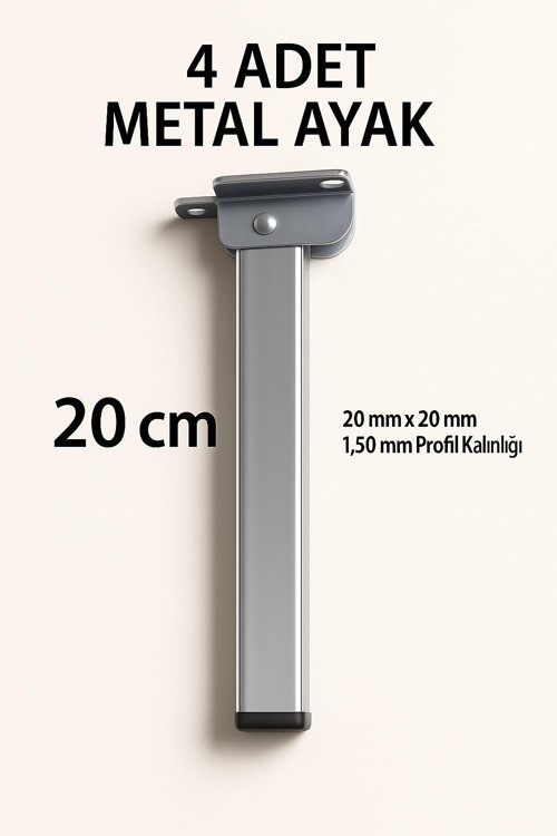 4lü Katlanır Metal Yer Sofrası Ayağı Yer Masası Ayağı 20 cm