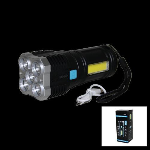 5ın1 + Cob Led Usb Şarjlı El Feneri