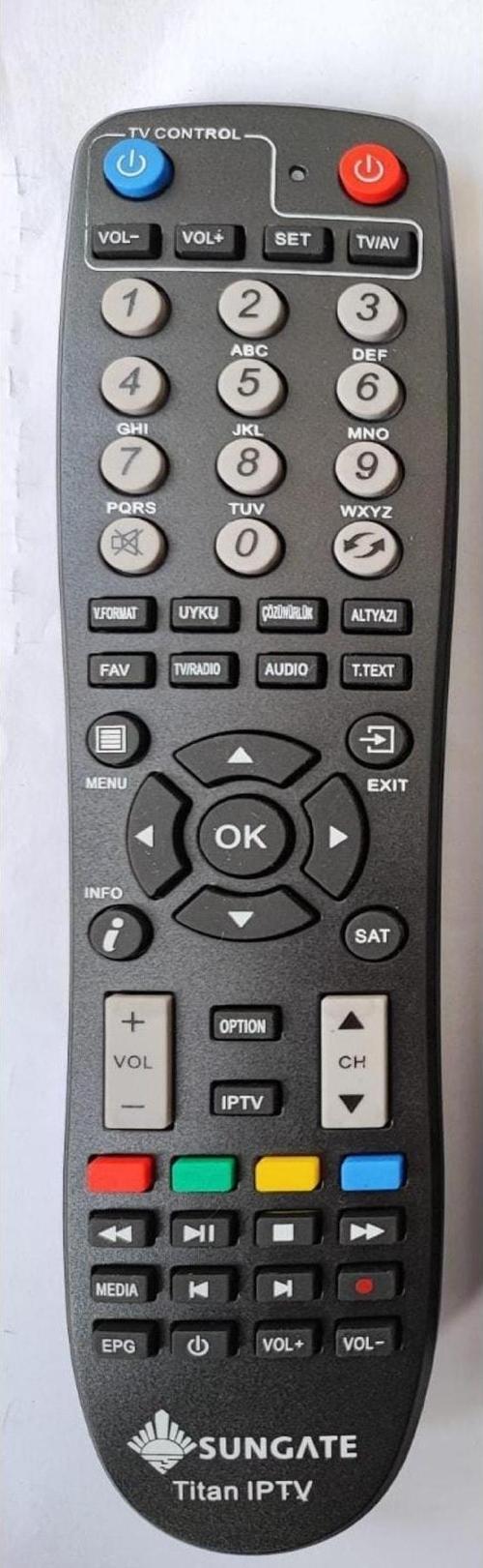 Orjinal Titan Ip Tv Uydu Alıcısı Titan Iptv Kumandası