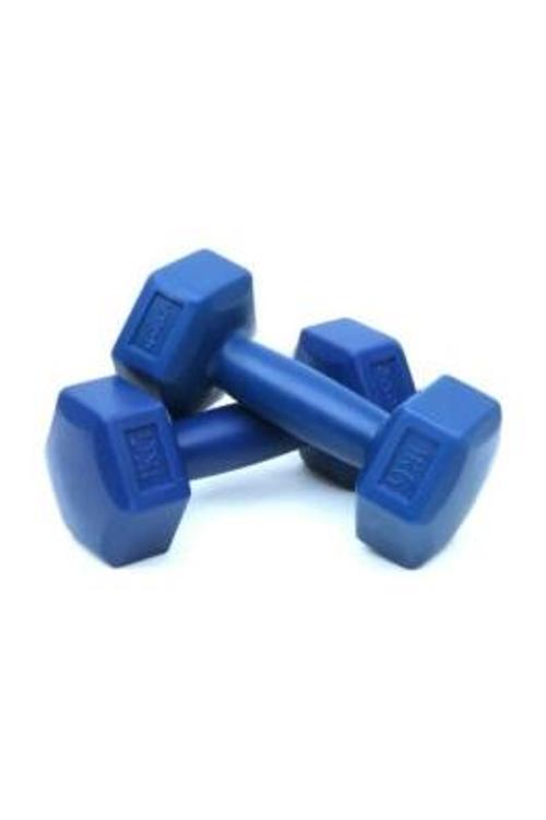 1kg Plastik Köşeli Dambıl 2 Parça