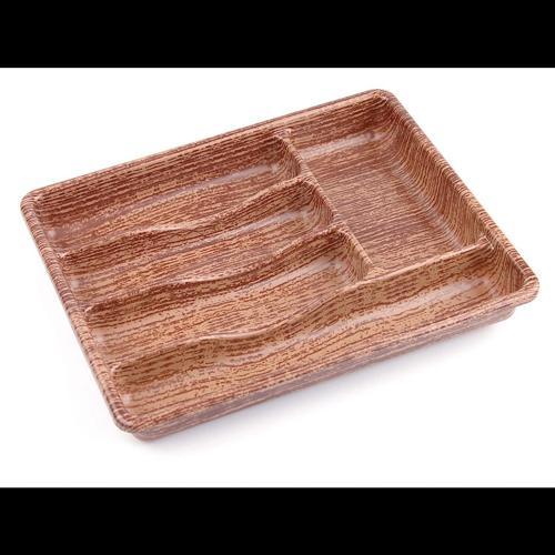 Ahşap Renk - 5 Bölmeli Çekmece İçi Kaşıklık 36x29cm