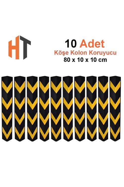 Kauçuk Otopark Köşe Kolon Koruyucu (Eko-Köşeli) 10'Lu Set