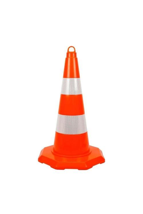 Pvc Trafik Konisi 52 Cm Çift Reflektifli Trafik Dubası