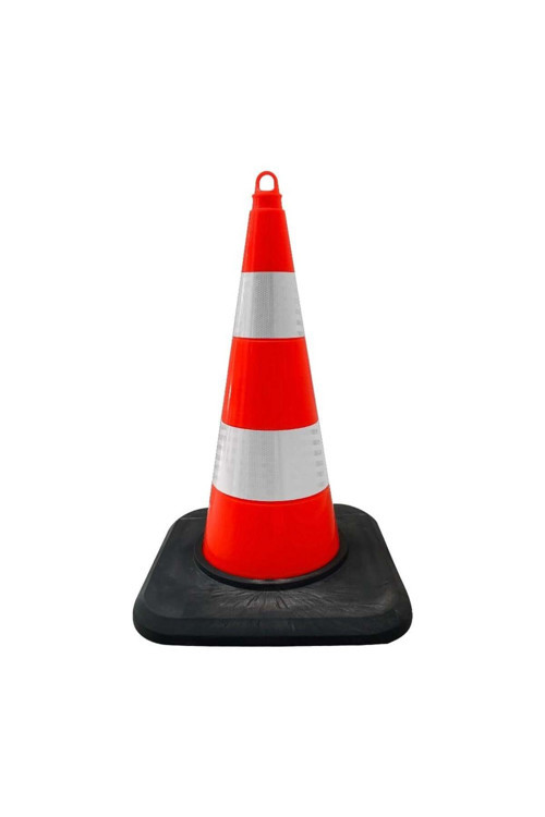 Pvc Trafik Konisi 75 Cm Çift Reflektifli Ağırlıklı Trafik Dubası