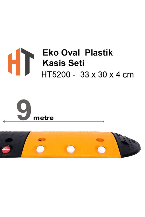 Eko Oval Hız Kesici, Plastik Kasis Seti 33X30X4 Cm 9 Metre