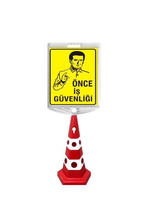 Önce İş Güvenliği Çift Taraf Baskı Kırmızı Ultra Kedi Gözlü Ağırlıklı Koni Seti Trafik Dubası