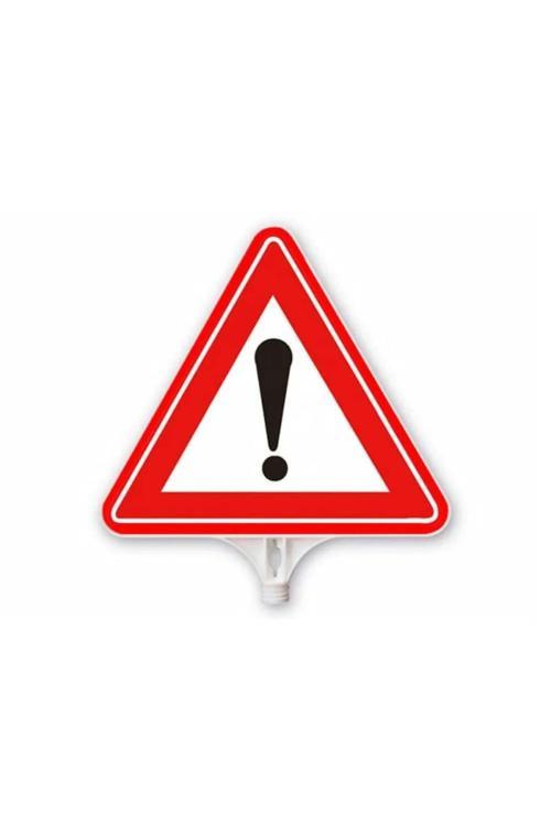 Dikkat Üçgen Levha Çift Taraflı Baskı