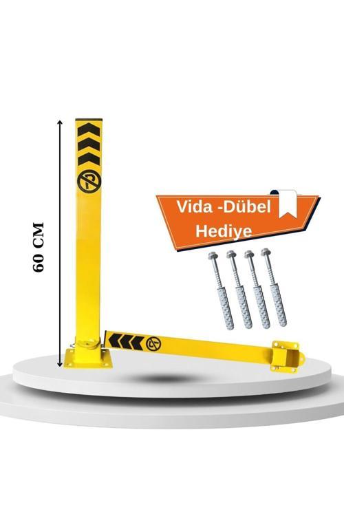 Otopark Bariyeri Kilitli Yatar Araç Direği - 60 Cm