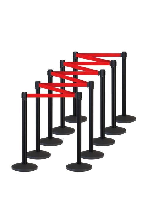 Yönlendirme Şerit Bariyer - Elektrostatik Boyalı- Siyah 10 Adet