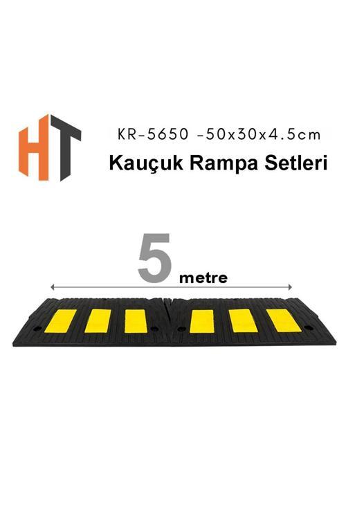 Kauçuk Rampa Set, Otopark Rampası, Kaldırım Rampası 50X30X4,5 Cm 5 Metre