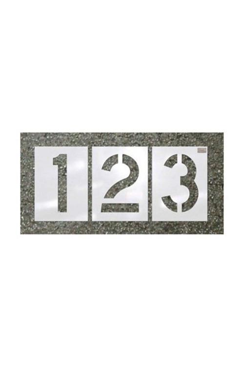 Boyama Şablonu 0-9 Rakamları (10 Rakam) 25X50Cm