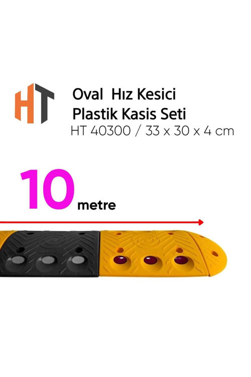 Oval Hız Kesici, Plastik Kasis Seti 10 Metre