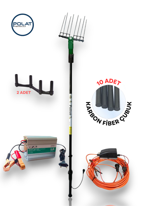 POLIVE 7000 Zeytin Hasat Makinesi ve P-tech Kesicili Akü Şarj Cihazlı