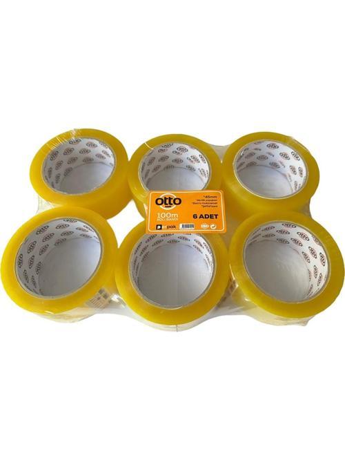 Akrilik Şeffaf Koli Bandı Bant 45mmx100 Metre 6'Lı Paket