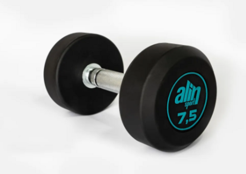 ALİN SPORT KAUÇUK KAPLI KROM DUMBBELL 7.5 KG
