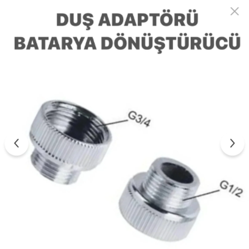 Spiral Duş Adaptörü Batarya Dönüştürücü Duş Hortum Bağlantısı 3/4