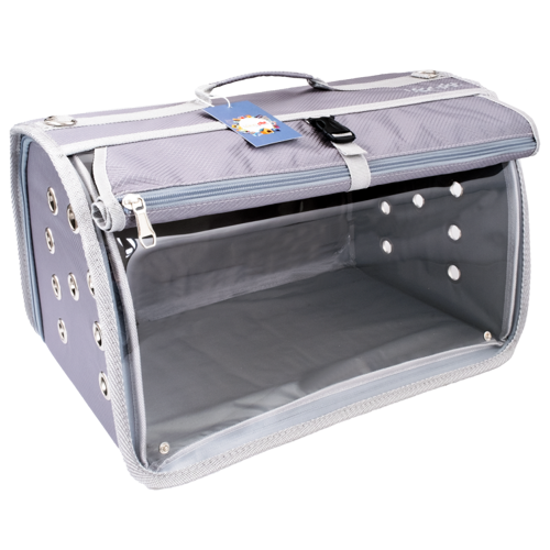 Pet Büyük Akustik Kedi ve Köpek Taşıma Çantası Gri