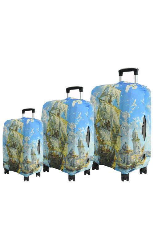 (My#116 Gemi) VALİZLER İÇİN KILIF SETİ (KABİN ORTA VE BÜYÜK)