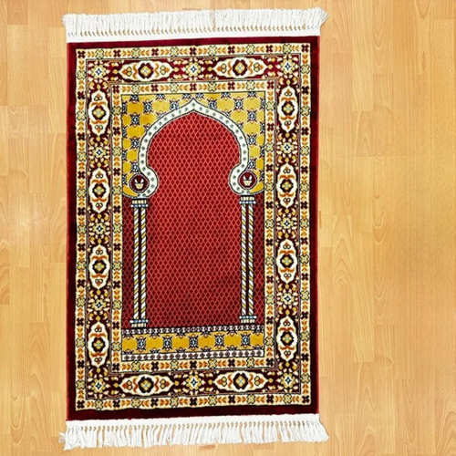 Hünkar Desenli Yünlü Seccade Bordo