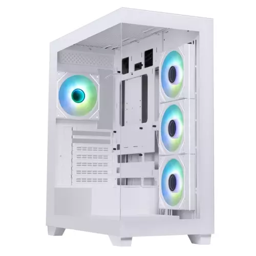 Ceto Premium White 750W 80+ Bronze PSU 4x120mm FRGB Fan ATX Temperli Cam Beyaz Gaming (Oyuncu) Kasa
