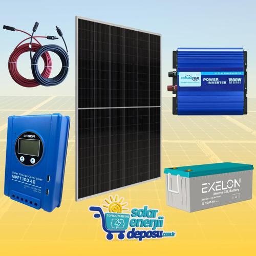 Solar Enerji Deposu 1500W Orta Seviye Güneş Enerjisi Paketi – Ev Tipi Solar Sistem