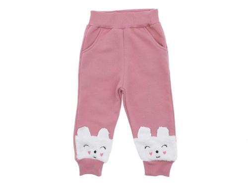 PAÇA WEFSOFT KEDİ NAKIŞLI ÜÇ İPLİK ŞARDONLU EŞOFMAN ALT - Gül Kurusu - 4 - 5 Yaş Gül Kurusu