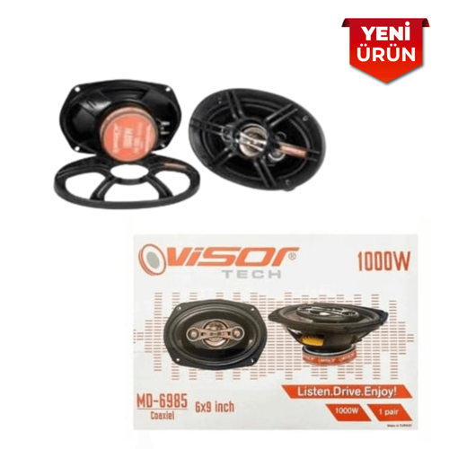 Oval Yüksek Performans Oto Hoparlör Seti - Visor MD 6985