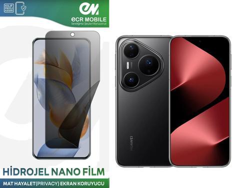 Huawei Pura 80 Pro/Pura 80 Ultra ile Uyumlu Mat Hayalet (Privacy) Hidrojel Film Ekran Koruyucu