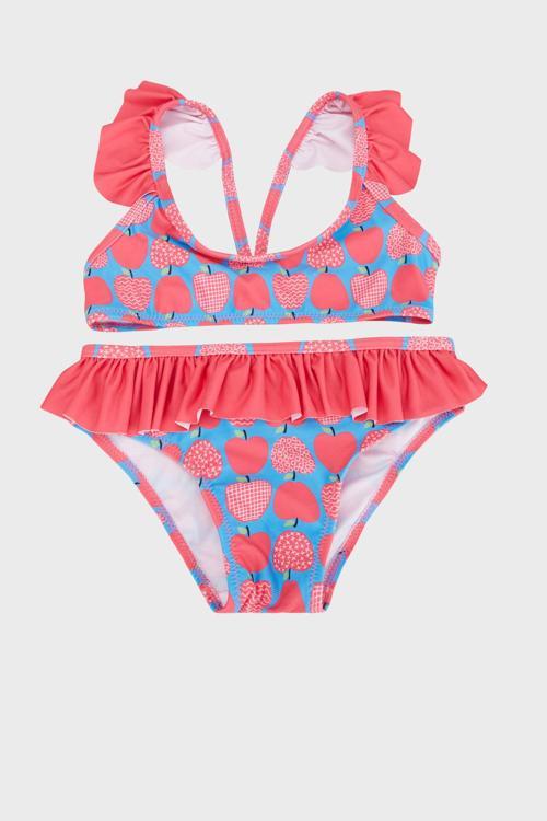 Nany 50+ UPF Uv Korumalı Fırfırlı Kız Çocuk Bikini SB2411000103 PEMBE-MAVİ