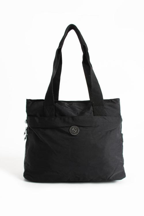 Kadın 5 Gözlü Büyük Boy Suya Dayanıklı Saten Kumaş Omuz Çantası