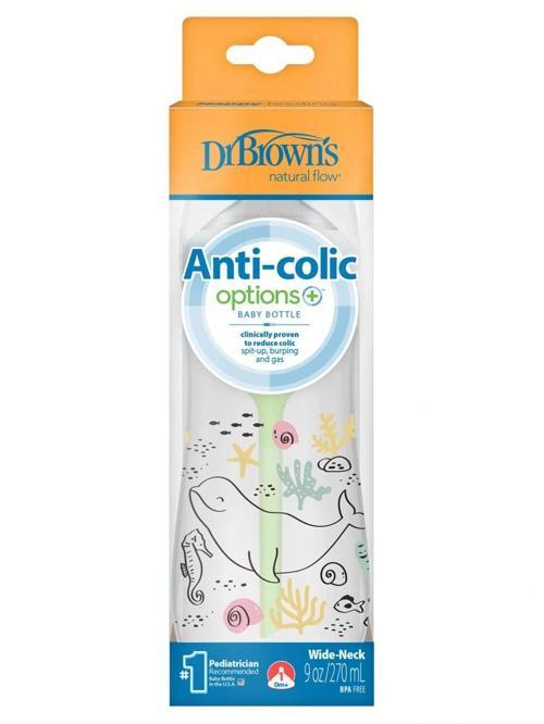 Dr.Browns Geniş Ağız PP Antikolik Options Biberon  270ml Kız